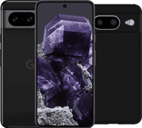 Google Pixel 8 128GB Zwart 5G + BlueBuilt Back Cover Zwart