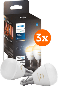Philips Hue Luster Spherical Light White Ambiance E14 6-pack