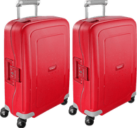 Samsonite S'Cure Spinner 55cm Crimson Red Duo Suitcase Set