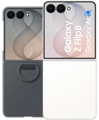 Samsung Galaxy Z Flip 8 256GB Wit 5G + Siliconen Back Cover met Magneet Zwart