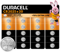 Duracell Specialty CR2025 lithium knoopcelbatterijen 3V 20 stuks