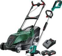 Bosch AdvancedRotak 36V-40-650 + AdvancedGrassCut 36 Li avec Batterie 4,0 Ah (2x)