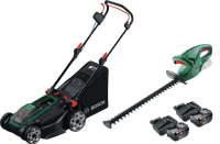 Bosch Rotak 18V2-43 + Bosch EasyHedgeCut 18-45 Li + Bosch Starterset 18V 4,0 Ah (2x)