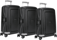 Samsonite S'Cure Spinner 55cm Black Triple Suitcase Set