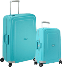 Samsonite S'cure Spinner 55+75cm Aqua Blue Kofferset
