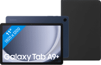 Samsung Galaxy Tab A9 Plus 11 inch 64GB Wifi Blauw + BlueBuilt Book Case Zwart