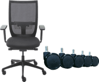 Euroseats Curve Desk Chair + Wheels for Hard Floors
