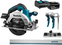 Makita DHS660ZJ + Batterie 3,0 Ah et Chargeur + Rail de Guidage