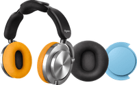 Dyson OnTrac Aluminum + ear cushion Black + ear cup Blue