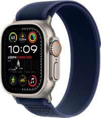 Apple Watch Ultra 2 4G 49mm Zilver Trail Band Blauw S/M