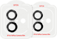 BlueBuilt Apple iPhone 16/16 Plus Camera Lens Protector Aluminium Duo Pack
