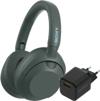 Sony ULT Wear Grün + BlueBuilt Quick-Charge-Ladegerät mit USB-A-Port 18 W Schwarz