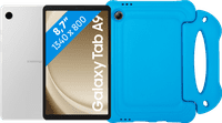 Samsung Galaxy Tab A9 8,7 inch 128GB Wifi Zilver + BlueBuilt Kids Cover Blauw
