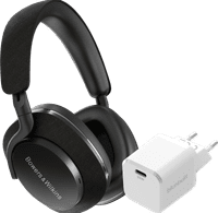 Bowers & Wilkins Px7 S2 Black + BlueBuilt Power Delivery Charger with USB-C Port 20W White