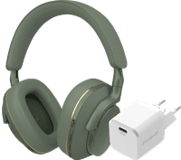 Bowers & Wilkins Px7 S2e Green + BlueBuilt Power Delivery Charger with USB-C Port 20W White