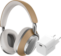 Bowers & Wilkins Px8 Brown + BlueBuilt Power Delivery Charger with USB-C Port 20W White