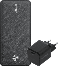 Anker Power Bank 20,000mAh Quick Charge and Power Delivery Black + Charger 30W Black