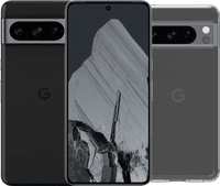 Google Pixel 8 Pro 128GB Zwart 5G + BlueBuilt Protective Back Cover Transparant