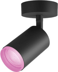 Philips Hue Fugato Mounted Spot Light White and Color - Black - 1-spot