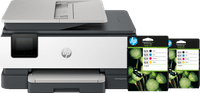 HP OfficeJet Pro 8124e + 2 zwarte + 2 kleuren cartridges