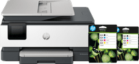 HP OfficeJet Pro 8122e + 2 zwarte + 2 kleuren cartridges