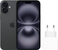 Apple iPhone 16 256GB Zwart + Apple Snellader