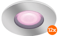 Philips Hue Xamento badkamer inbouwspot White and Color - Chroom - Rond 12-pack