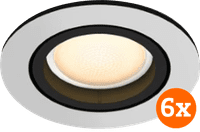 Philips Hue Milliskin inbouwspot White Ambiance - rond - Aluminium - 6-pack