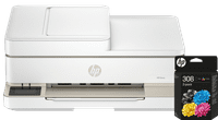 HP ENVY 6520e + 1 set extra cartridges