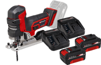 Einhell TP-JST 18/135 Li BL Solo 4,0 Ah Accu (2x) Starterspakket