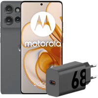 Motorola Edge 50 512GB Grijs 5G + Motorola Oplader 68W Zwart + Usb C Kabel 1m Zwart