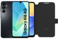 Samsung Galaxy A16 128GB Black 4G + BlueBuilt Book Case Black