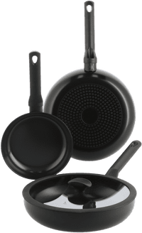BK Enjoy Frying Pan Set 20cm + 28cm + High-sided Skillet 28cm Black
