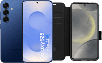 Samsung Galaxy S25 512GB Dark Blue 5G + BlueBuilt Book Case Black