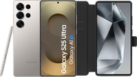 Samsung Galaxy S25 Ultra 256GB Grijs 5G + BlueBuilt Book Case Zwart