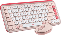 Logitech Pop Icon Combo Keyboard and Mouse Set Pink