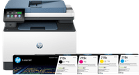 HP Color LaserJet 3302sdw + 1 set extra XL toners
