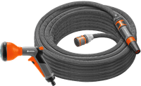 Gardena Textielslang Liano Life 15m Set + Gardena Classic Multifunctionele Broes