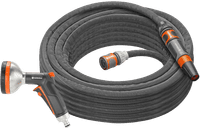 Gardena Textielslang Liano Life 15m Set + Gardena Premium Broes Metaal