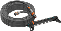 GARDENA Fabric Hose Liano Life 15m Set + GARDENA Oscillating Sprinkler AquaZoom M