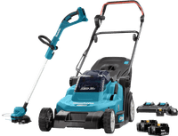Makita DLM432PT incl. 5,0 Ah Accu (2x) + Makita DUR193Z + 5,0 Ah 18V Accu (2x)