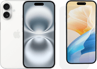 Apple iPhone 16 128GB Wit + BlueBuilt Screenprotector Glas