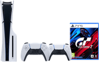 PlayStation 5 Slim Disc Edition + Gran Turismo 7 + Extra Controller White