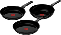 Tefal Renew Black Keramische Koekenpannenset 24 +  28 cm + Wokpan 28 cm