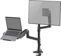 ACT AC8341 Monitorarm 49 inch met gasveer voor 1 monitor met laptophouder
