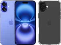 Apple iPhone 16 Plus 128GB Blue + BlueBuilt Protective Back Cover Transparent