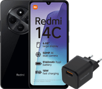 Redmi 14C 128GB Black 4G + BlueBuilt Charger with USB-A Port 18W Black