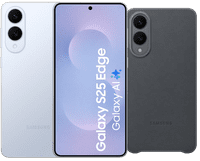 Samsung Galaxy S25 Edge 512GB Blauw 5G + Samsung Kindsuit Back Cover Zwart