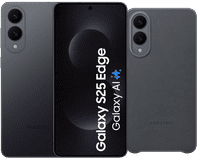 Samsung Galaxy S25 Edge 512GB Black 5G + Samsung Kindsuit Back Cover Black