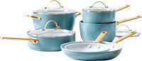 GreenPan Padova Reserve Batterie de Cuisine 10 Pièces Sky Blue